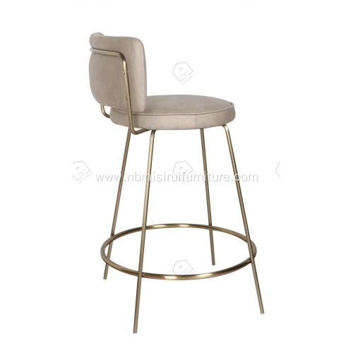 Stainless steel plated with copper minimalist bar stool